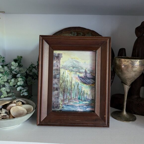 "Dream Flight" Original 5"x7" Framed Watercolor Painting - Fairytale Art - Picture 1 of 7